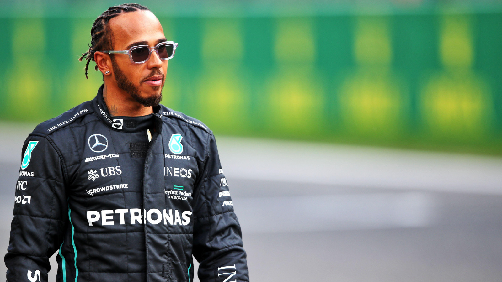 Mercedes' Lewis Hamilton attends media day at the Belgian Grand Prix. Spa-Francorchamps, August 2022.