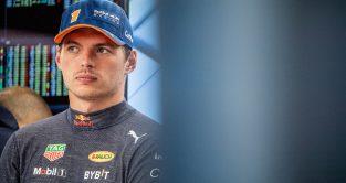 红牛的Max Verstappen在比利时大奖赛。Spa-Francorchamps, 2022年8月。