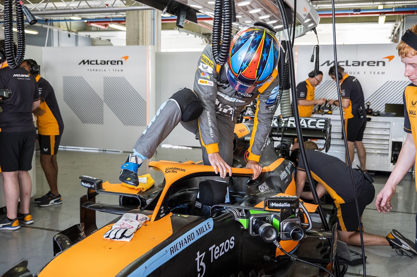 Colton Herta testing for McLaren at Portimao, July 2022.
