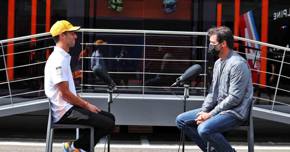 Daniel Ricciardo采访Mark Webber。奥地利2021年7月。
