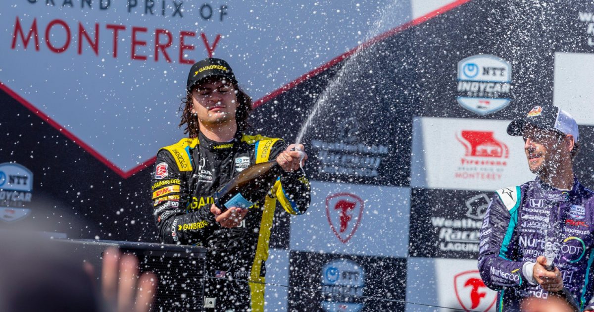 Colton Herta wins the Monterey Grand Prix 2021. Indycar. Monterey, September 2021.