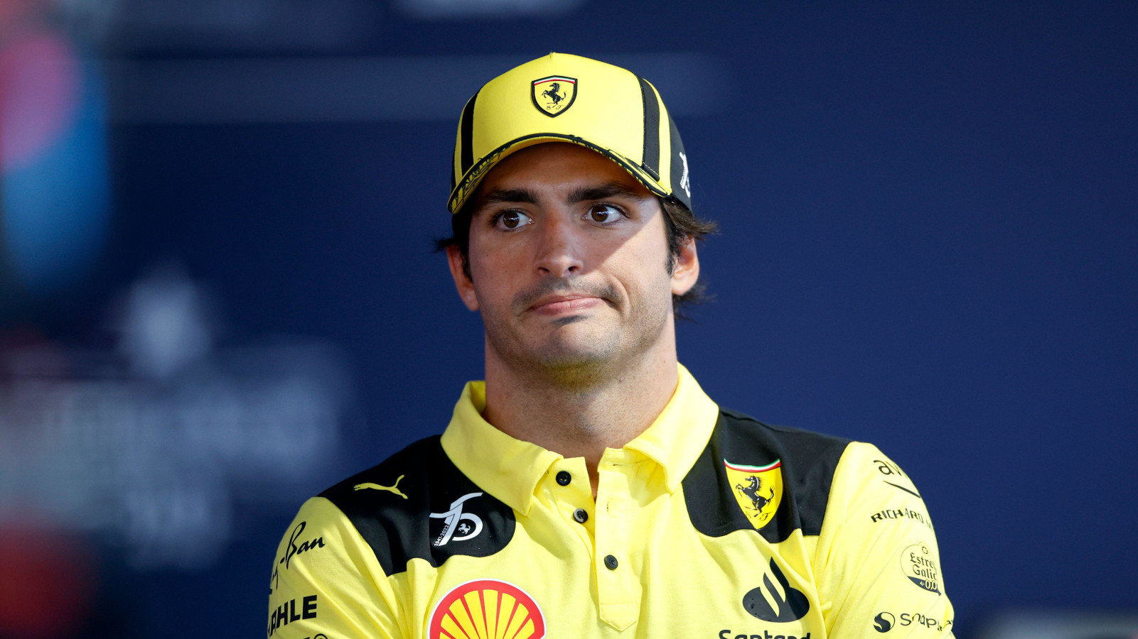 Carlos Sainz in the yellow for Ferrari's 75th. Italy September 2022