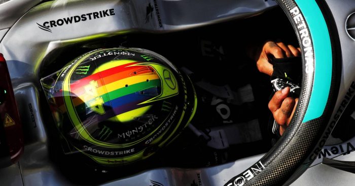 Lewis Hamilton in the Mercedes W13 cockpit. Italy, September 2022.