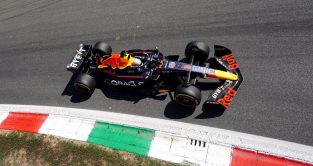 Max Verstappen putting in the laps at Monza. Italy September 2022