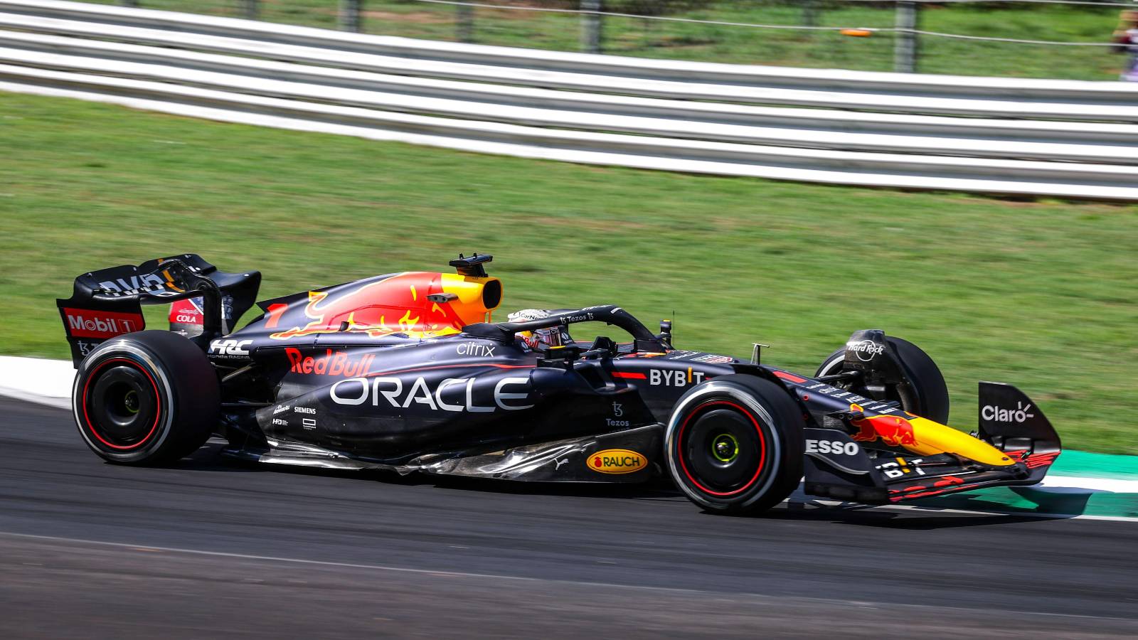 Max Verstappen driving the Red Bull RB18 at Monza. Italy, September 2022.