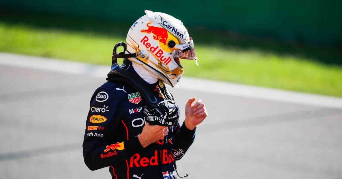 Max Verstappen在排位赛后。2022年9月意大利大奖赛。