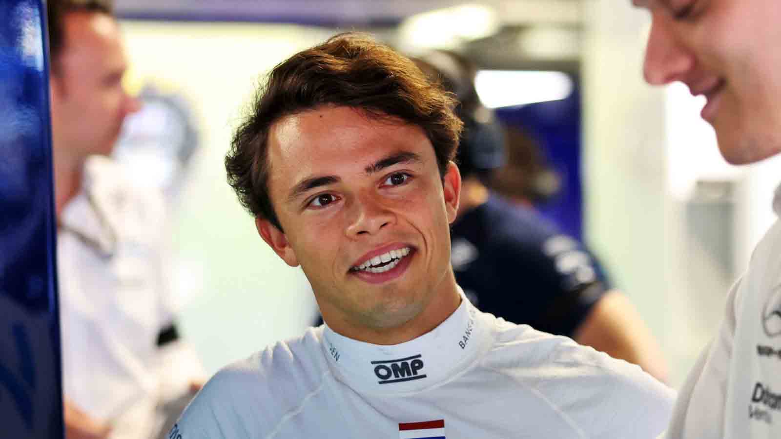 Nyck de Vries in the Williams garage. Italy September 2022.