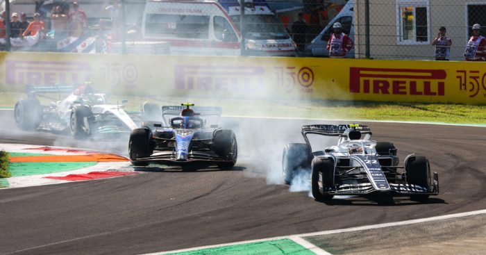 AlphaTauri's Yuki Tsunoda on track during the Italian Grand Prix. Monza, September 2022.