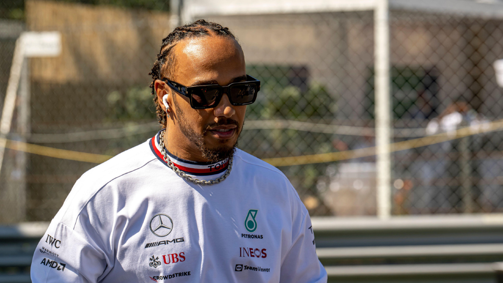 Lewis Hamilton, Mercedes, at the Italian Grand Prix. Monza, September 2022.