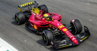 Ferrari's Charles Leclerc at the Italian Grand Prix. Monza, September 2022.