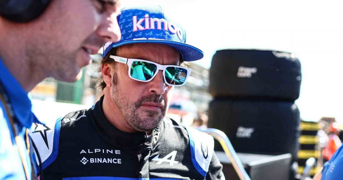 Fernando Alonso on the grid. Monza September 2022.