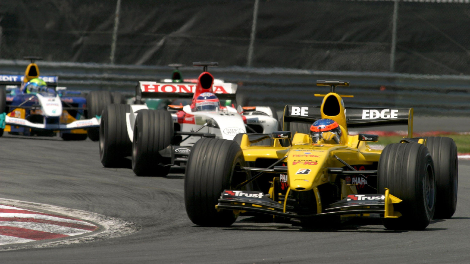 Jordan's Timo Glock races at the 2004 Canadian Grand Prix. Montreal, June 2004.
