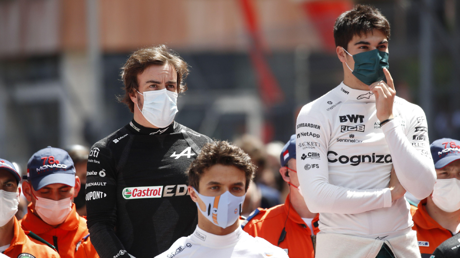 Fernando Alonso waved to fans whilst in DRS range of Lance Stroll