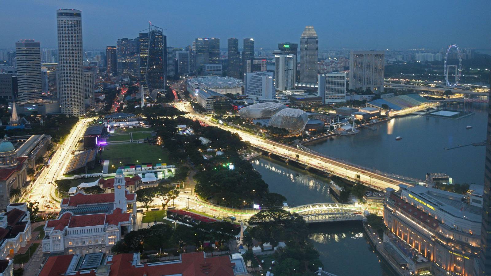 The Marina Bay Street Circuit ahead of the Singapore Grand Prix. Singapore, September 2022.