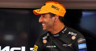 Daniel Ricciardo with a big smile. Singapore October 2022