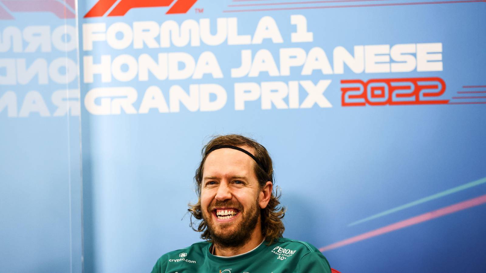 Sebastian Vettel smiling at press conference. Suzuka October 2022.