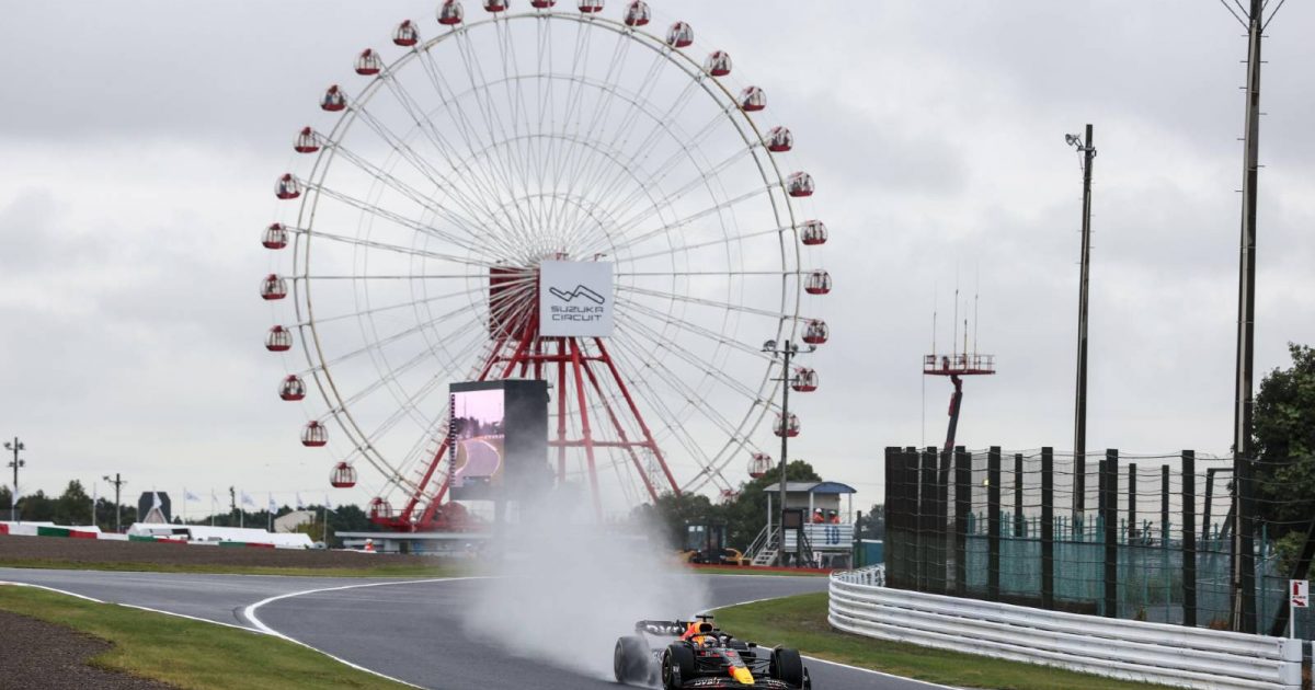 Max Verstappen在日本大奖赛中的红牛。2022年10月查访。