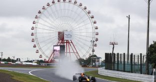 Max Verstappen's Red Bull during Japanese GP practice. Suzuka October 2022.