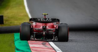 Carlos Sainz in the Ferrari rear shot. Japan October 2022