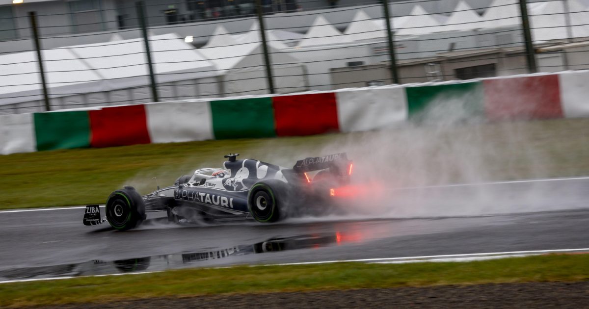 阿尔法金牛座的皮埃尔加斯利在赛道上在日本大奖赛。查访,2022年10月。