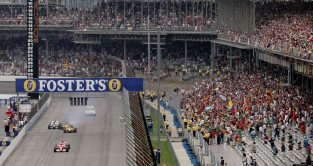The start of the 2005 United States Grand Prix. Indianapolis, June 2005.