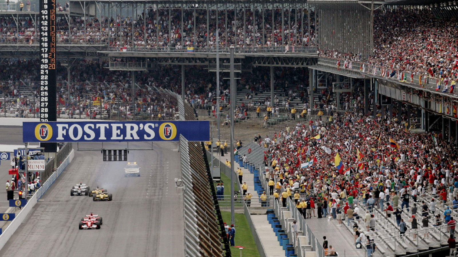 2005年美国大奖赛的开始。印第安纳波利斯,2005年6月。