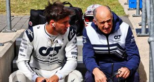 Pierre Gasly and Franz Tost. Silverstone July 2022.
