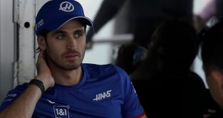 Antonio Giovinazzi with Haas at the Circuit of the Americas. Austin October 2022