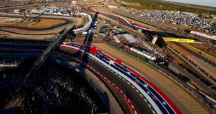 View from above of Circuit of The Americas. United States, October 2022.
