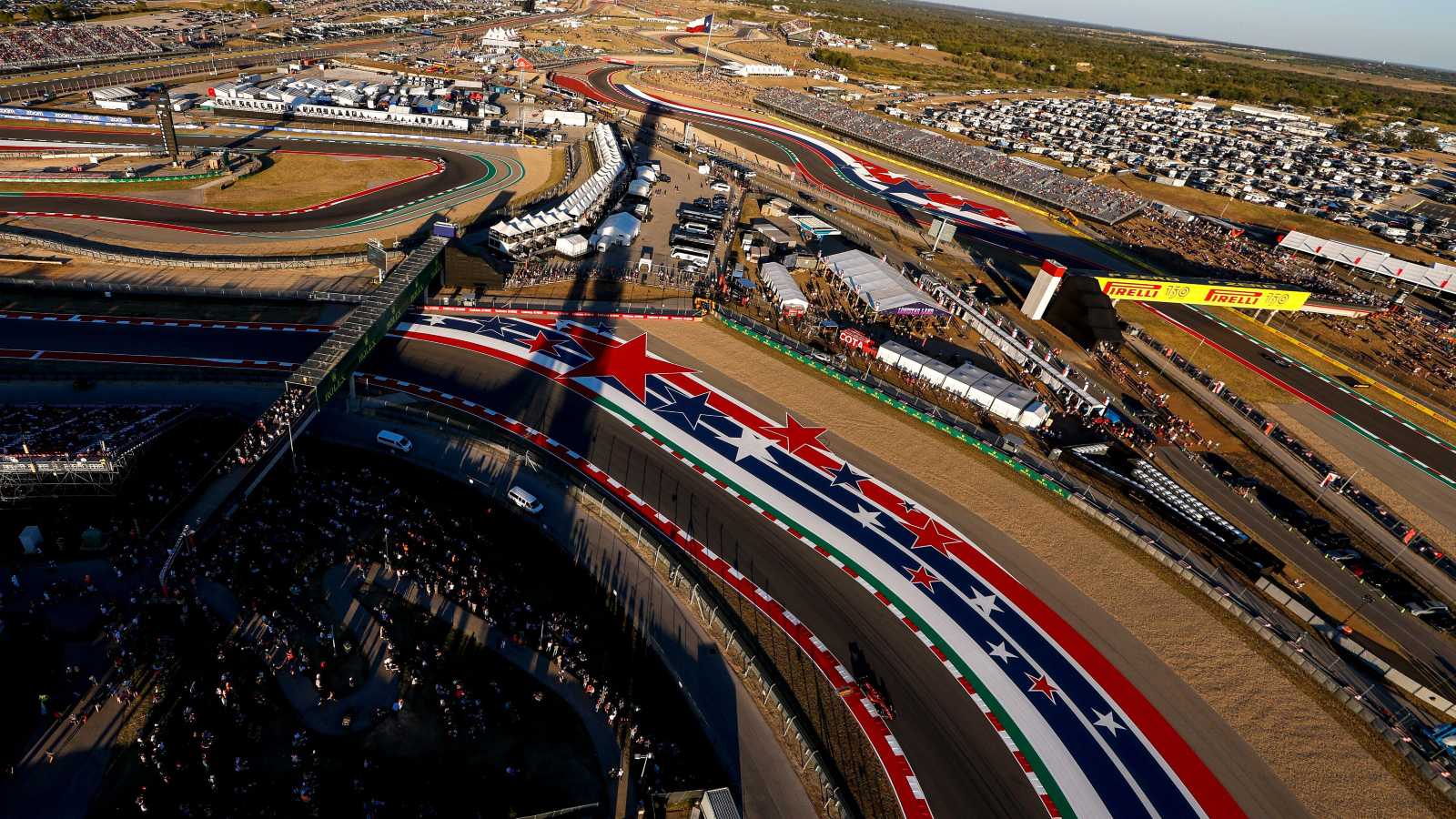 View from above of Circuit of The Americas. United States, October 2022.