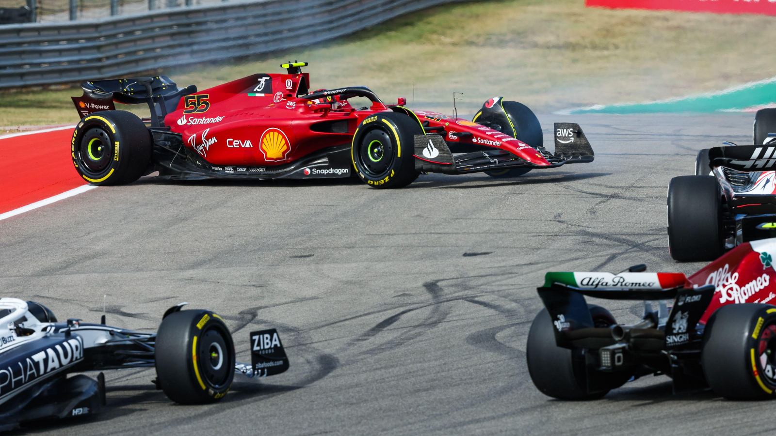 Carlos Sainz après avoir été filé.  Austin, octobre 2022.