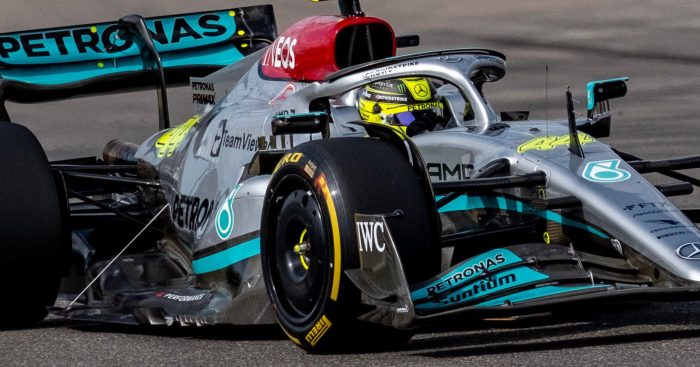 Lewis Hamilton sidepods clearly seen. Austin October 2022