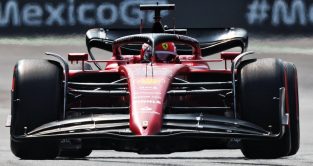 Charles Leclerc, Ferrari, on track. Mexico, October 2022.