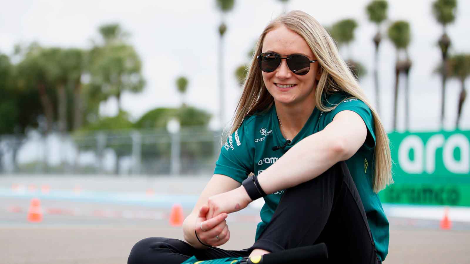 Jessica Hawkins, Development Driver, Aston Martin. Miami 2022.