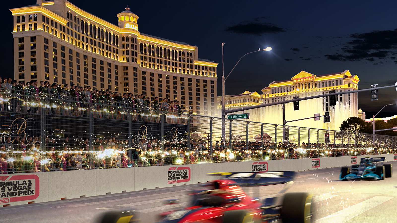 An artist's impression of the Las Vegas Grand Prix.
