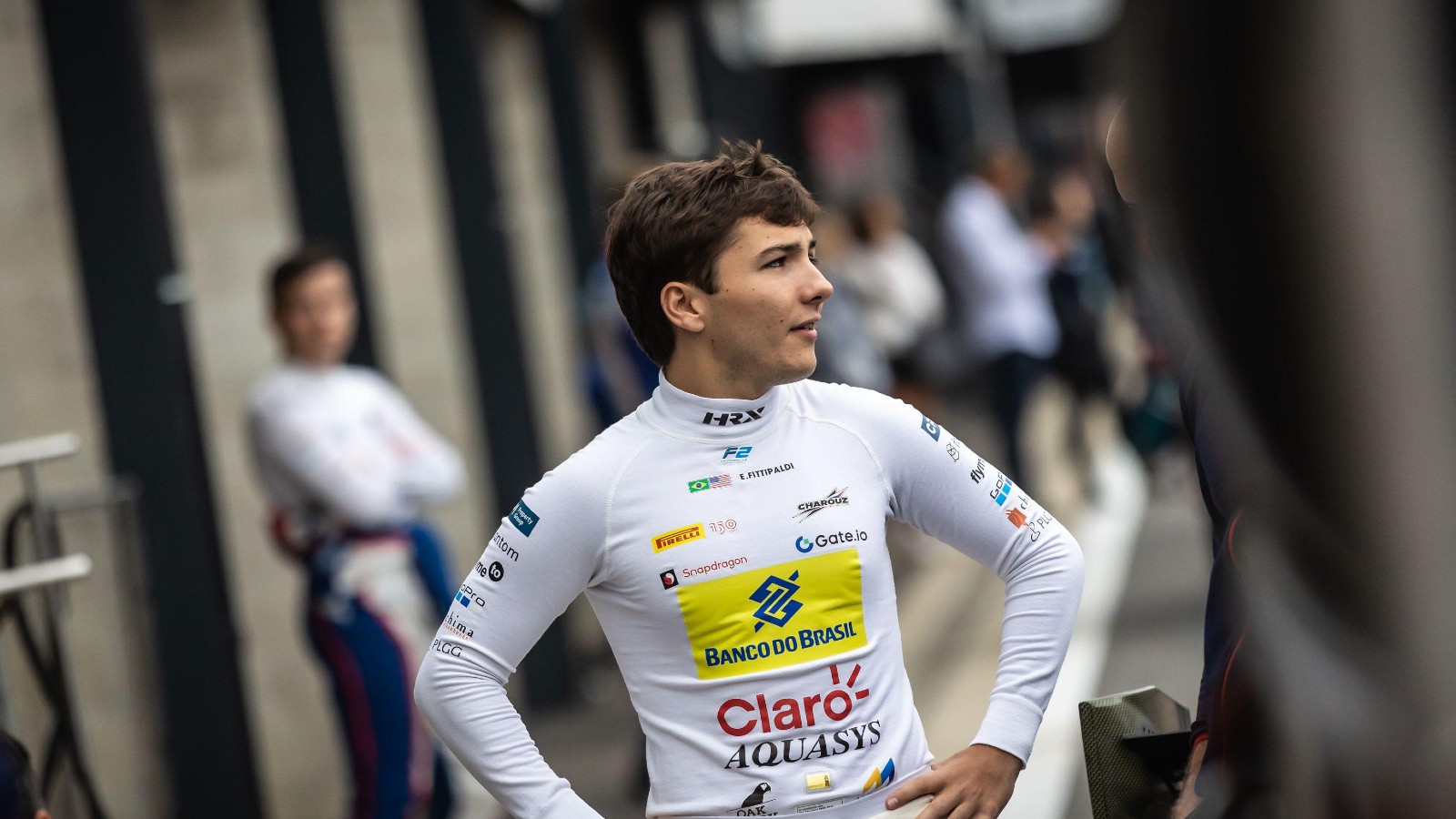 Enzo Fittipaldi stands in the paddock. Belgium, August 2022.