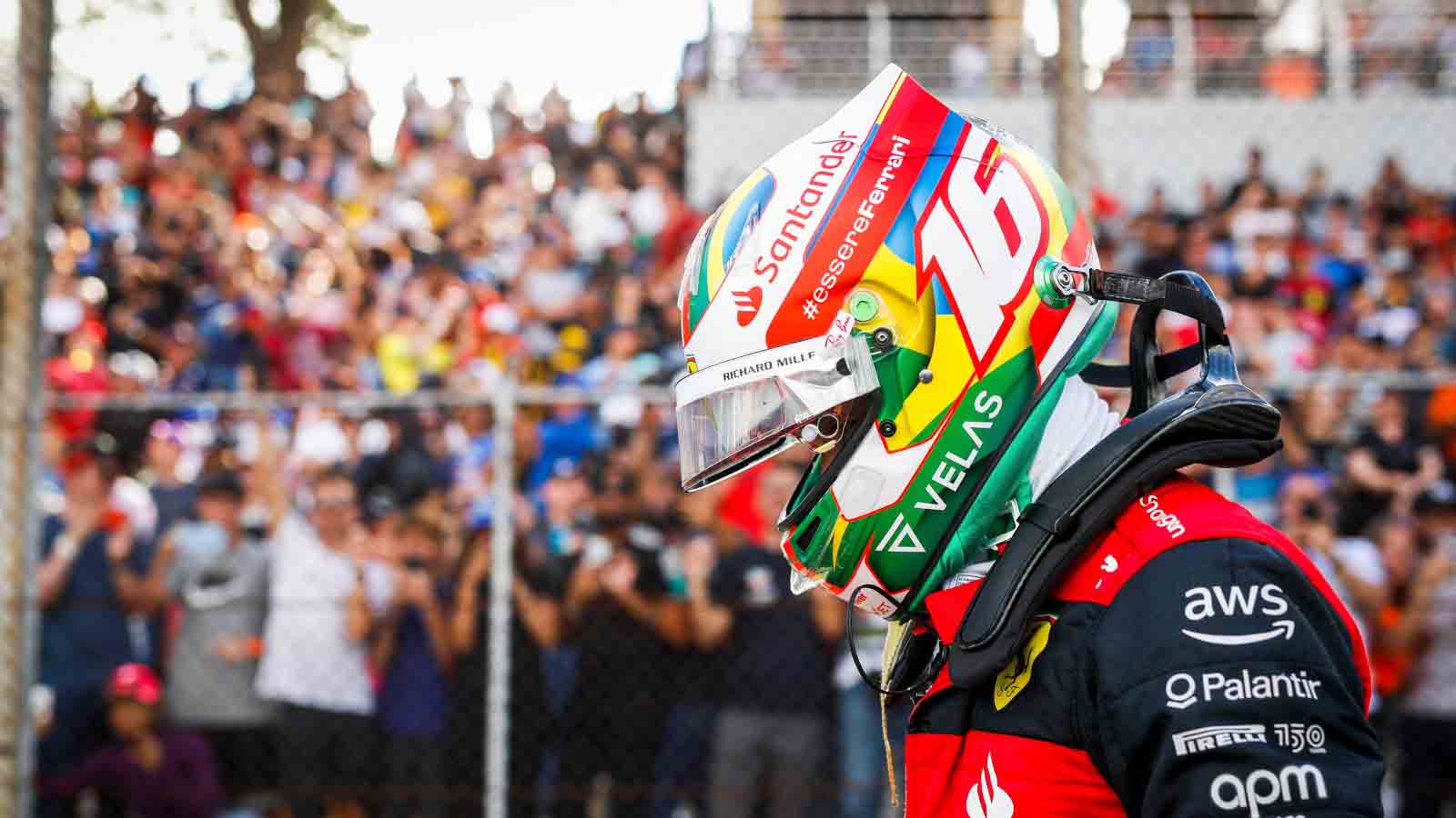 Charles Leclerc before the race. Sao Paulo November 2022.