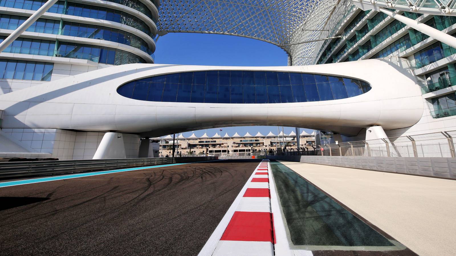 A view of the Yas Marina Circuit. Abu Dhabi, December 2020.