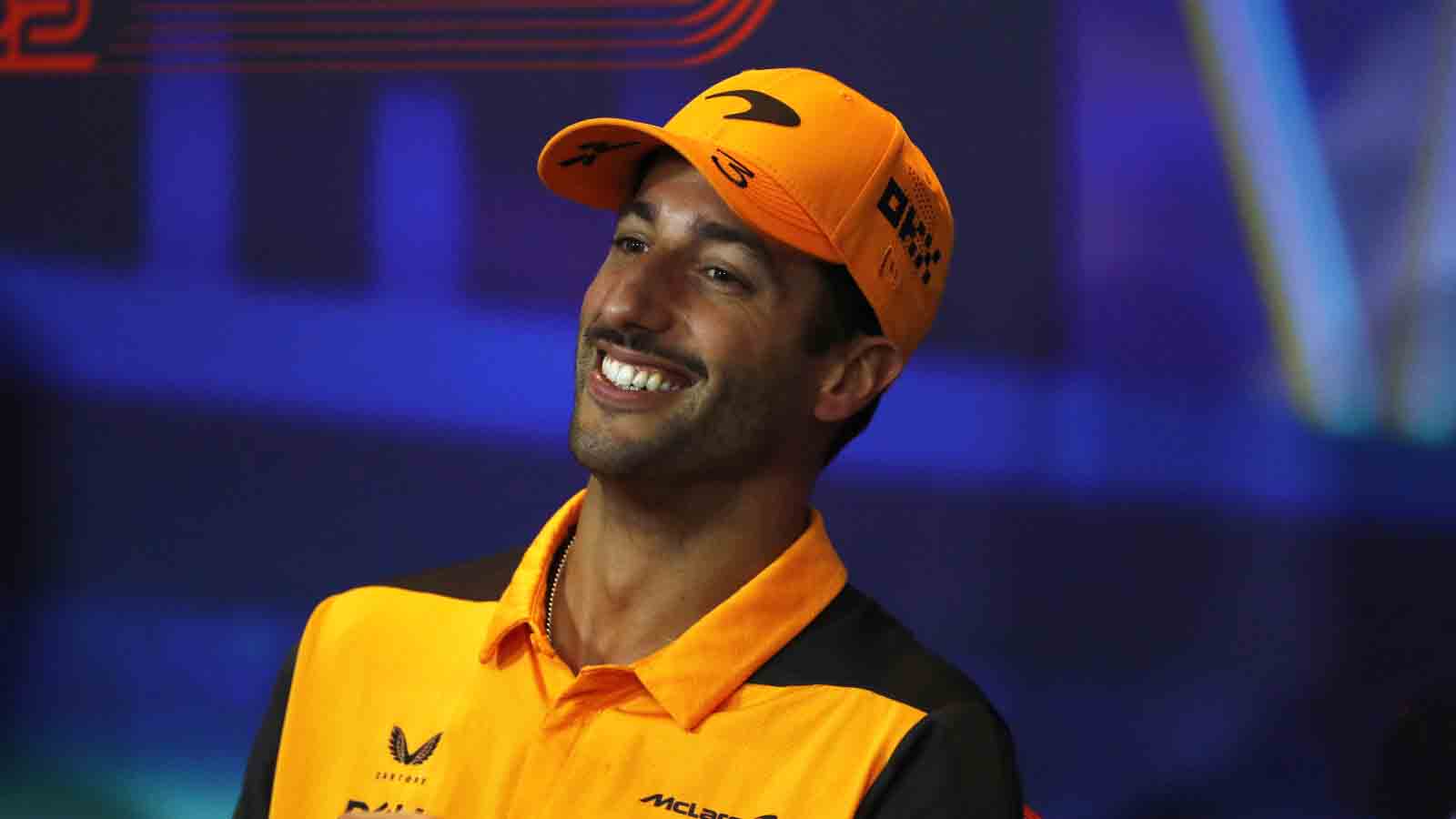 Daniel Ricciardo in the press conference. Abu Dhabi November 2022.