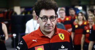 Ferrari team principal Mattia Binotto at the Abu Dhabi Grand Prix. Yas Marina, November 2022.