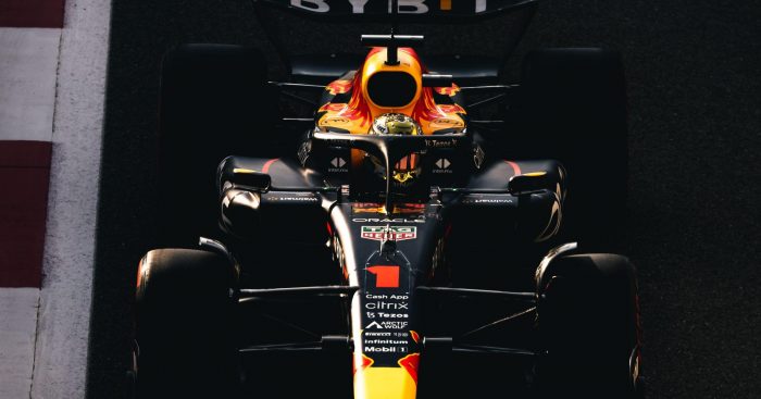 Max Verstappen in the Red Bull RB18. Abu Dhabi, November 2022. F1 driver numbers