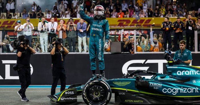 Sebastian Vettel waves goodbye to Formula 1. Abu Dhabi November 2022.