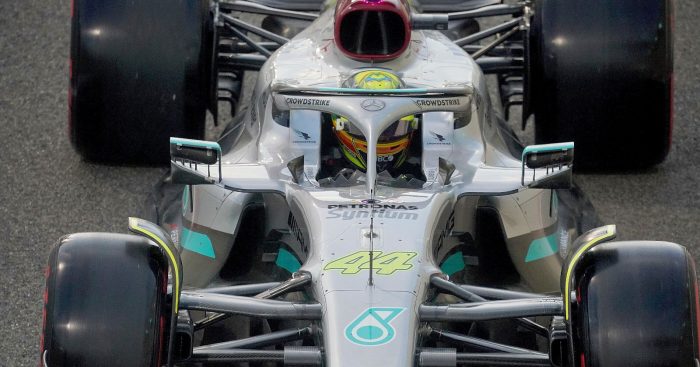 Lewis Hamilton in the Mercedes W13. Abu Dhabi, November 2022.