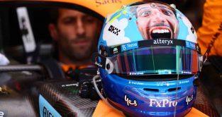 Special Daniel Ricciardo F1 helmet. Monza September 2022.