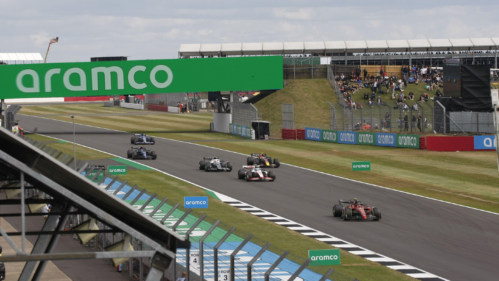 Action at the 2022 British Grand Prix. Silverstone, F1 points July 2022.