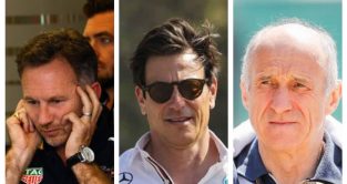 F1 team principals Christian Horner, Toto Wolff and Franz Tost