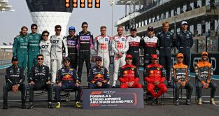 The Formula 1 2022 drivers, pictured at the Abu Dhabi Grand Prix. Yas Marina, November 2022. F1 height