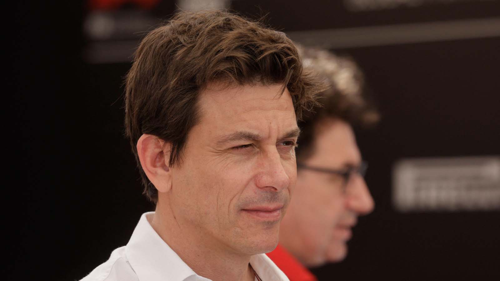 Toto Wolff is interviewed. Abu Dhabi November 2022.