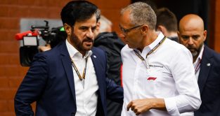FIA president Mohammed Ben Sulayem and F1 CEO Stefano Domenicali. Spa, Belgium. August, 2022