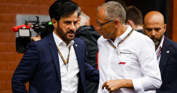Mohammed Ben Sulayem and Stefano Domenicali. Spa, Belgium. August, 2022
